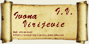 Ivona Virijević vizit kartica